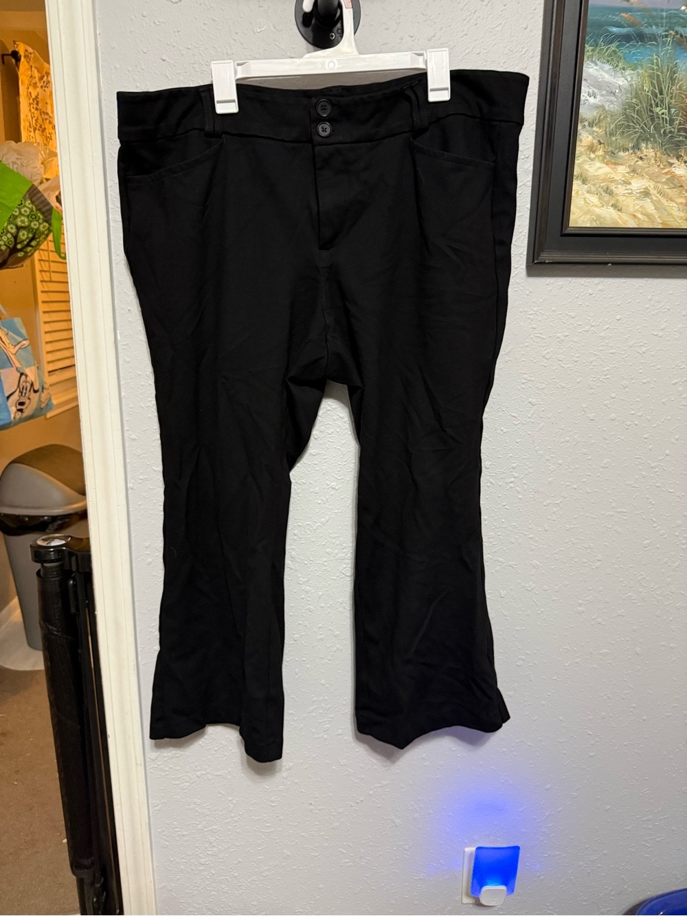 Women’s torrid studio trouser boot cut black pants 22 short
